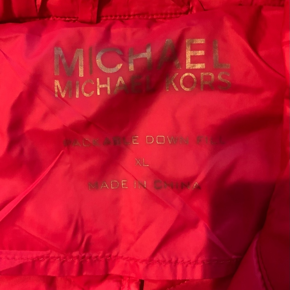 Michael Kors Red Packable Down Shell Puffer Jacket - image 3